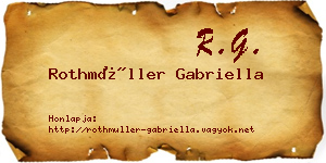 Rothmüller Gabriella névjegykártya